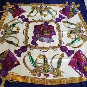 Berkshire scarf royal blue, purple 33" × 32"